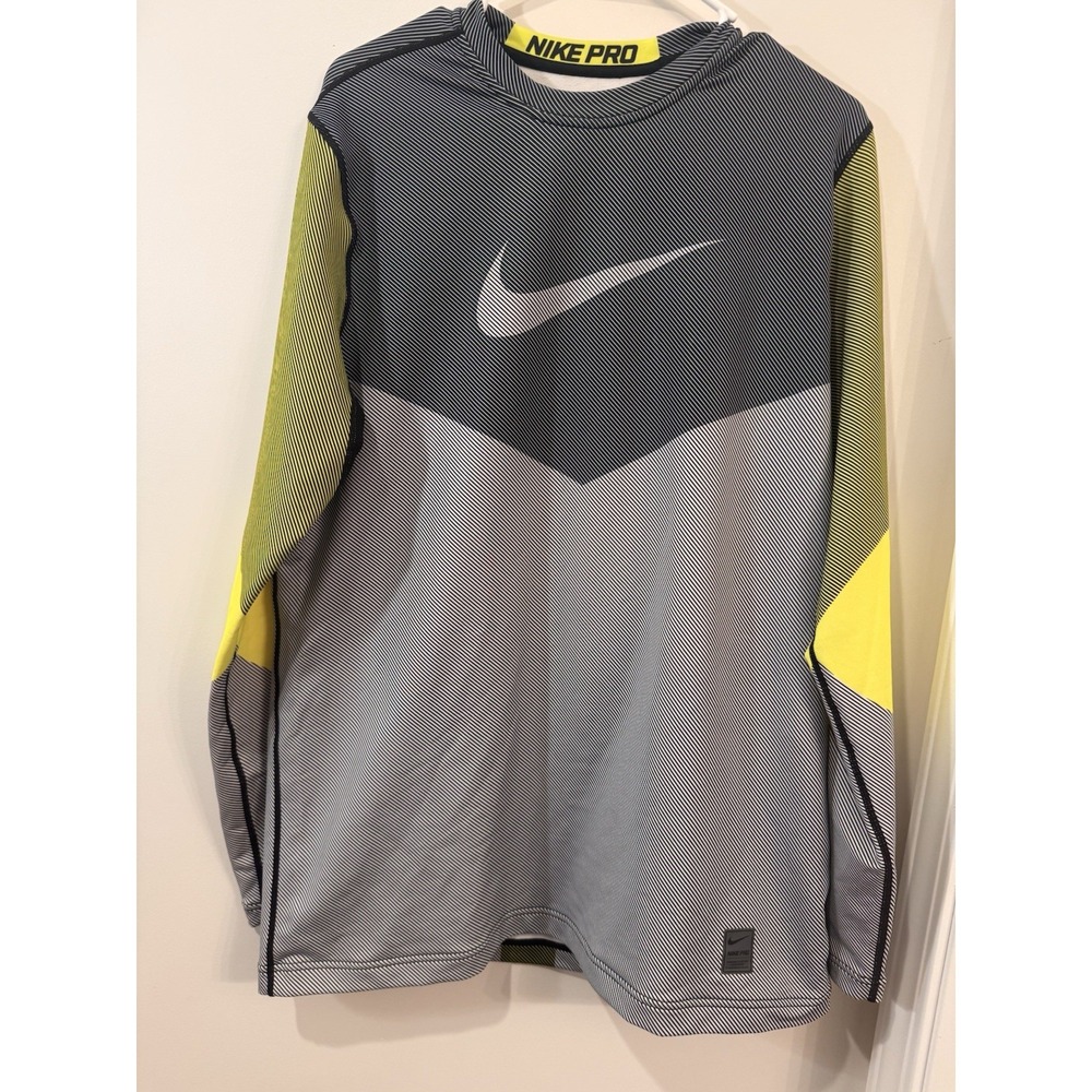 Nike Pro Dri-Fit Mock Neck‎ competition Long Sleeve Shirt Men's L